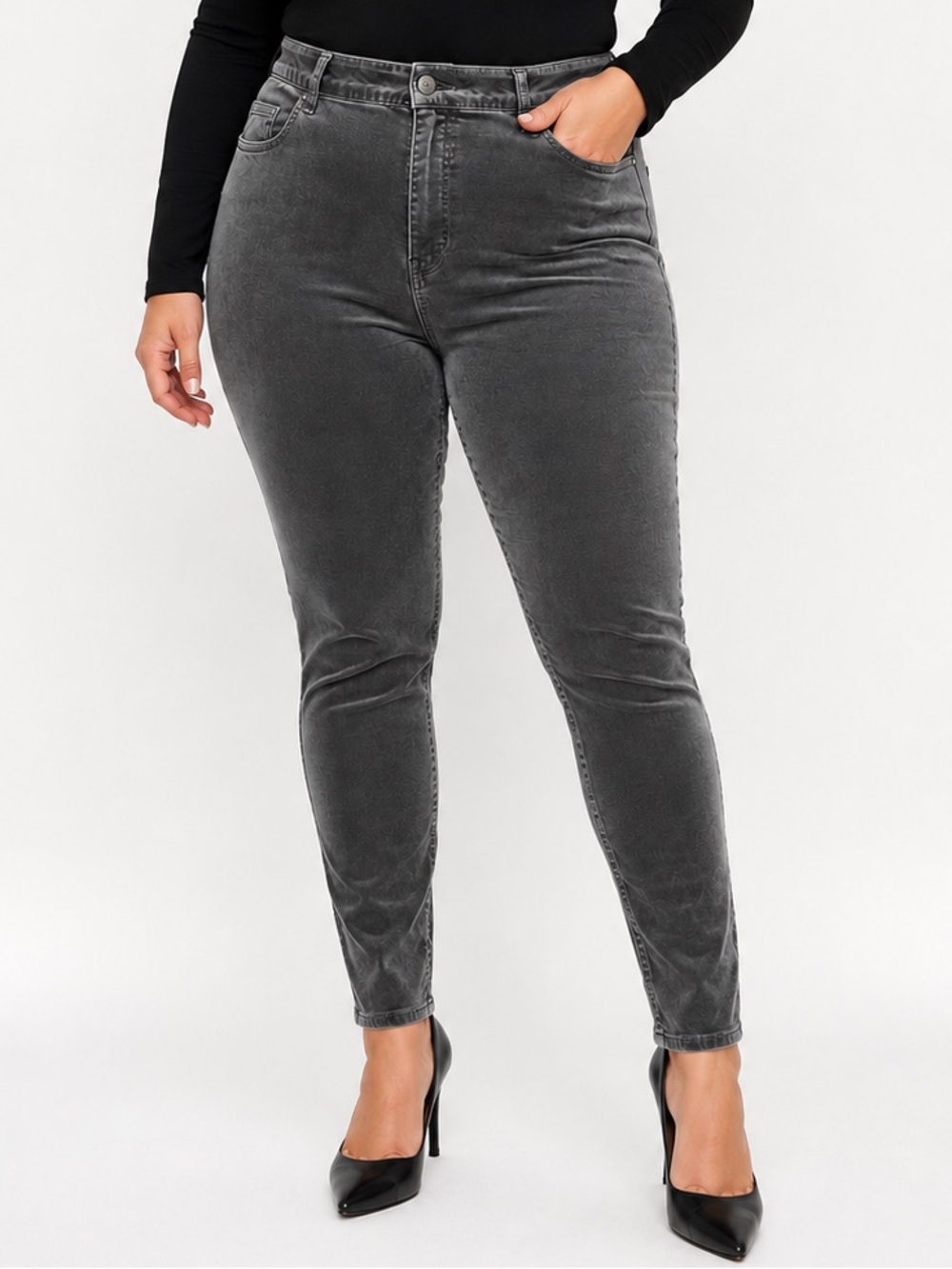 LOFT NWT gray velvet high rise skinny fit pants women’s 18